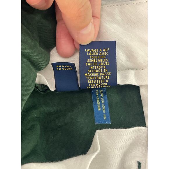 Polo Ralph Lauren Blue Label Slim Fit Chino Pants Size 30/32 Green Pre-owned - Picture 6 of 12
